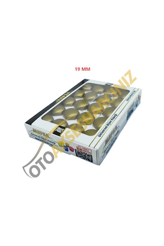 A Kalite Mefsa Bijon Kapağı Düz 19 Mm Altın Sarı 20 Li Set
