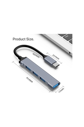 Magnet 4 Bağlantı Noktalı - 4'ü 1 Arada Usb Hub 1x Usb 3.0 Ve 3x
