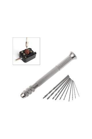 El Matkabı Mini + 10 Adet Matkap Ucu Ahşap Oyma Tesbih Bileklik