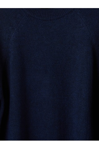 Lcw Modest Lacivert Bisiklet Yaka Oversize Kadın Triko Tunik