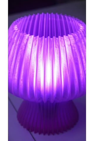Akordeon Tasarım Masa Lambası - 3d Pleated Doku Dekoratif Gece Lambası Modern Ev Hediyesi Aydınlatma Mor