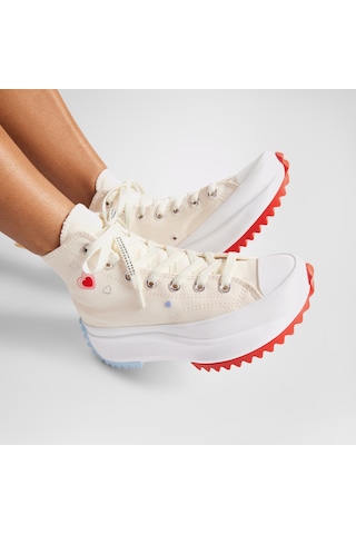 Converse Run Star Hike Platform Y2k Heart Unisex Krem Sneaker