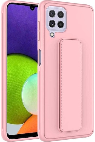 Samsung Uyumlu Galaxy M22 Kılıf Zore Qstand Kapak Pembe