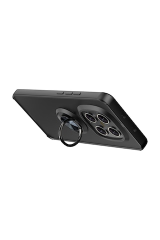 Newface Xiaomi Redmi Note 15 Pro 5g Montreal Yüzüklü Silikon Kapak Semeglbl - 80 - Siyah Sıyah