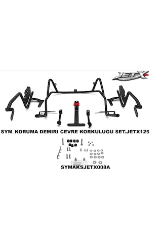 Sym Jet X Koruma Demiri Yan Çata Bağlantılı