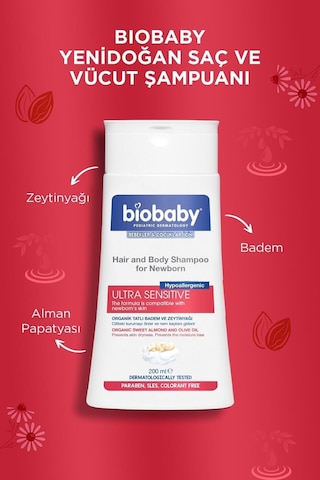 Biobaby Yenidoğan Saç Ve Vücut Şampuanı 200ml