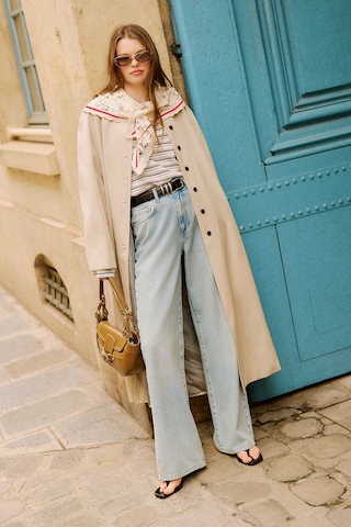 Manuka Çizgili Denim Straıght Pantolon Açık Mavi Ss26pnt00025-03