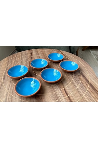 Athstore Mavi Sosluk Reçellik Çerezlik Lokumluk Kase 6 Lı Set Mavi