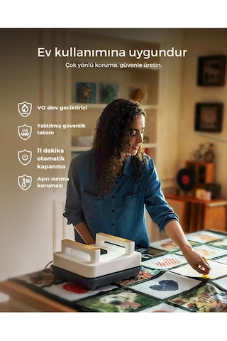 Xtool Isı Presi, Kablosuz Kontrol Pod'u, 4 Ön Ayar Ve Hızlı Isıtma Teknolojisi İle Hobi Makineleri