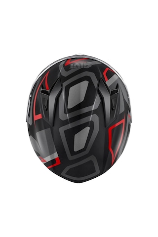 50.7 Proton Mat Tıtanıum-kırmızı Kask Siyah