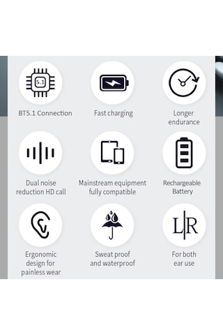 Soulader Bluetooth 5.1 Tek Kulaklık Mikrofonlu Kablosuz Kulak Üstü Kulaklık