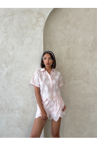 Verymoda Nakışlı Gömlek D2858 Pembe