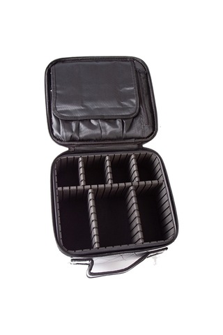 Sones Su Geçirmez Kozmetik Kutusu Bölmeli Kozmetik Çantası Büyük Kapasiteli Eşkenar Dörtgen Pu Kozmetik Saklama Kutusu Siyah