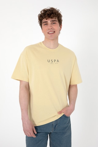 U.S. Polo Assn. Erkek Oversize Fit Bisiklet Yaka Açık Haki Tişört 50299543-VR183