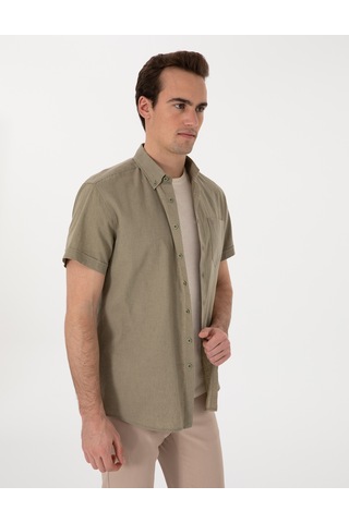 Pierre Cardin Erkek Haki Gömlek Kısa Kollu 50303287-vr027 Haki
