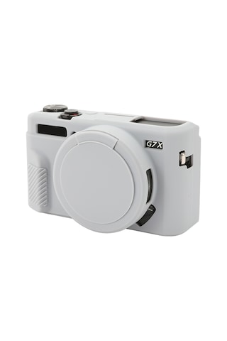 Canon Powershot G7 X Mark Iı / G7x2 Lens Kapaklı Yumuşak Silikon Koruyucu Kılıf İçin Gri Diğer