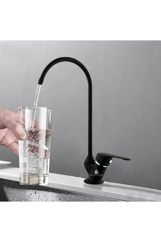 Aqua Bella Su Arıtma Cihazı Için Lüks Avrupa Ankastre Musluk Siyah