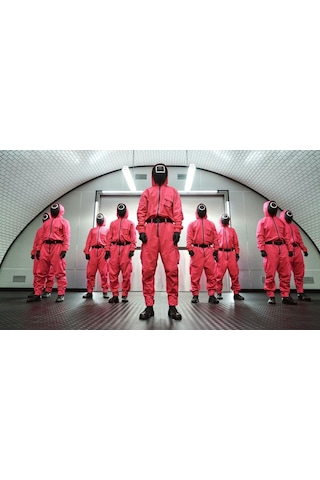 Kare Squid Game Maske - Squid Game Oyuncu Maskesi - Kare Maske -