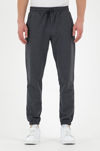 MMetalic Etiketli Arka ve Yan Cepli Regular Fit Lastikli Paça Erkek Eşofman Altı Antrasit