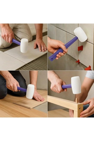Lexroo Wp241040 57mm 450gr Pvc Pp Saplı Beyaz Kauçuk Tokmak