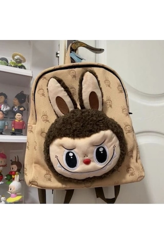 Aubyhe Krem Renkli Plüş Oyuncak Çantası - Çocuklar İçin Stylish Sırt Çantası Bej