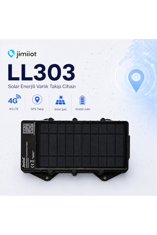 Jimiiot Jimi Iot Ll303 Solar Enerjili 4g Gps Varlık Takip Cihazı 10.000 Mah, Ip67, Karavan, Tekne, Treyler Ve İş Makinesi Takip