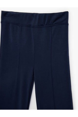 Koton Viskon Karışımlı Slim Fit İspanyol Paça Pantolon Lacivert 6skg40108ak Lacivert