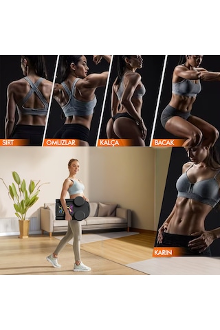 Çok Fonksiyonlu Pilates Fitness Tahtası Direnç Bant Ev Core Karın Kol Sırt Güçlendirme Egzersiz Siyah Renk Çorap Hediye