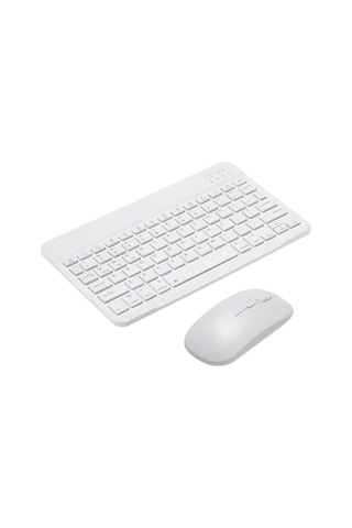 Geeksen 10 İnç Kablosuz Bluetooth Klavye Ve Fare Seti - Şarj Edilebilir İnce Tasarım, 78 Tuşlu, 3 Dpı Ayarlı, Çoklu Sistem Uyumlu Diğer