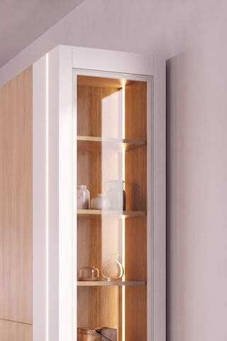 Nero Vitrin 45 Cm   Beyaz - Meşe