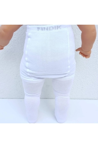 Bebegen Beyaz Bebek Külotlu Çorap