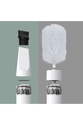 Sones Dy701 3'ü 1 Arada Elektrikli Tüy Toplayıcı Elde Taşınabilir Teleskopik Toz Temizleme Fırçası Beyaz