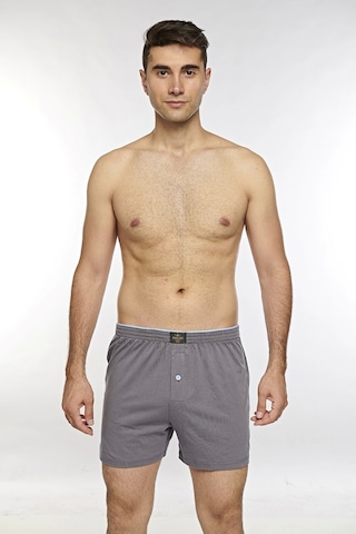 Kolcu Önü Düğmeli Erkek Havlu Bel Boxer K13230 - Füme Füme