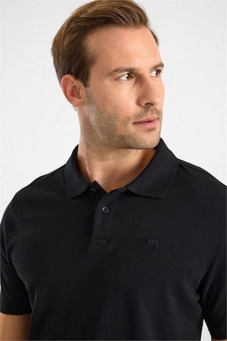 Süvari Siyah Slim Düz Baskısız Pike Düğmeli Polo Yaka Tişört Sts1014000019-s09