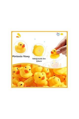3 Adet Ses Çıkaran Vinil Ördek Banyo Oyuncağı Sevimli Ördekler 5 Cm.