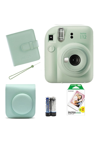Fujifilm Instax Mini 12 Fotoğraf Makinesi + Askı + Pil + Çanta + 20'li Film + Albüm