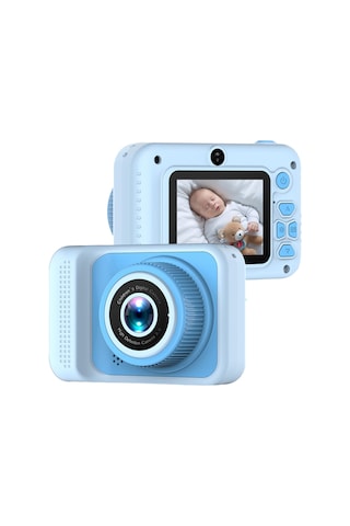 Vkemall Mavi Çocuklar İçin 1080p Dijital Fotoğraf Makinesi - 20mp Çift Kameralı, 2.0" Ips Ekran, 4x Zoom, Dahili Pil, si