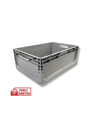 Alpbx 1.kalite Gri Plastik Kasa 60x40x22 Cm - Kutu 44 Litre Gri