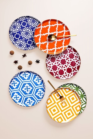 Porland Morocco 6'lı Karma Renk Servis Tabağı 28 CM