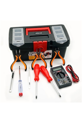 Meslek Lisesi Elektrik Elektronik 10 Parça Alet Çantası Seti Meslek Lisesi Elektrik Elektronik 10 Parça Alet Çantası Seti