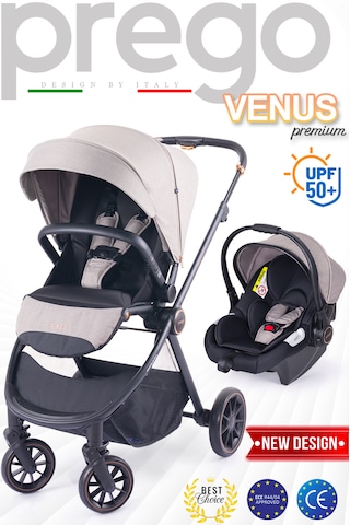 Prego Venüs Premium Travel Sistem UV Tenteli Travel Sistem Bebek Arabası