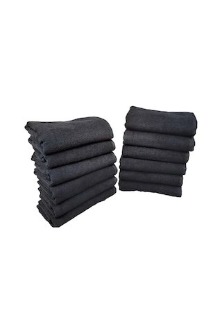 12li Paket Boya Tutmayan Mikrofiber El Yüz Spor Kuaför Havlusu 50x90 Cm Mor