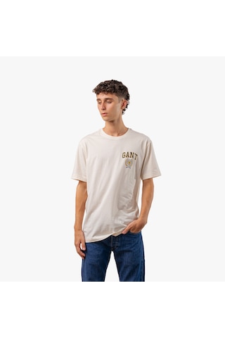 Gant Erkek T-shırt 2003262-130 2003262-130 Krem Krem