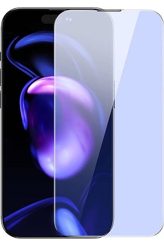 Baseus Crystal Apple iPhone 15 Plus Uyumlu Anti Mavi Işık Ekran Koruyucu 2 Ad