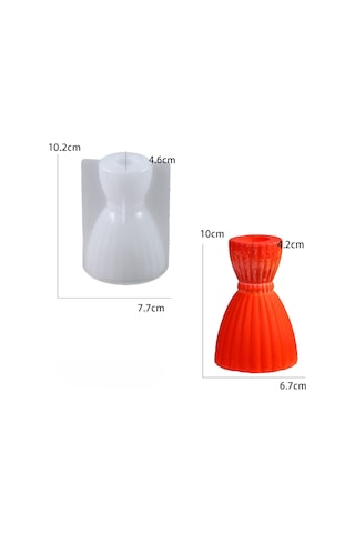 Silikon Kalıp Taş Tozu İthal Şamdan Mumluk Kalıbı Parafin Epoksi Reçine Hb110-0155