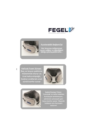 FG-01 Seyahat Tipi Masajlı Boyun Yastığı