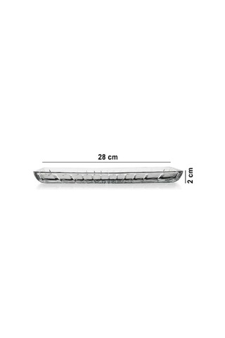 Paşabahçe Elegant Dikdörtgen Cam Kayık Tabak 27x16 Cm 54883 Şeffaf