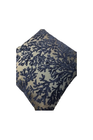 Mercan Desenli Lacivert Yastık Kılıfı