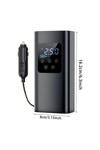 Primepickings Siyah Portable Kablolu Led Işıklı Şişirme Cihazı 150 Psı Hava Kompresörü 36v Araçlar Ve Yol Yardımı İçin