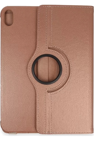 Apple İpad Uyumlu 2025 10.9 10.nesil A16 Kılıf 360 Tablet Deri Kılıf - Rose Gold